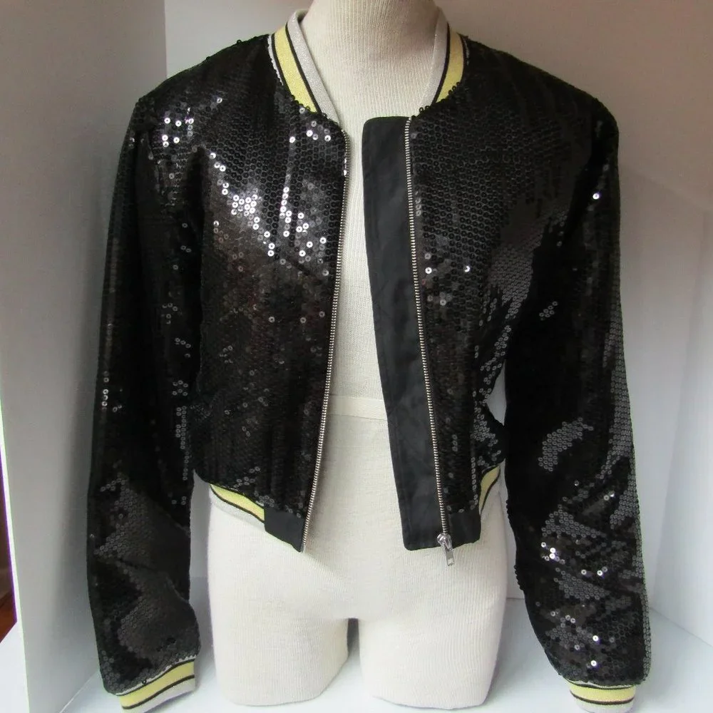 Lovers + Friends Ryder Bomber Sequin Jacket